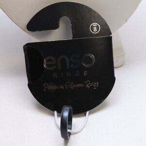 Enso Elements Classic Thin Silicone Ring - Black Pearl Size 8 $39.99 New